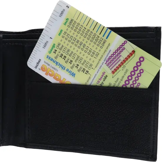 The Beadsmith Bead Oracle &ndash; Beader&rsquo;s Reference Card &ndash; Wallet Sized &ndash; Resource to Determine Bead Sizes, Wire Gauge Conversion Chart, Measurement Comparisons & Project Quantities {2}