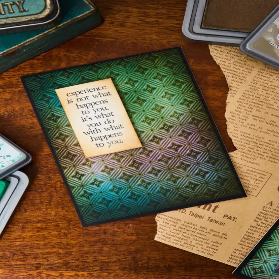 Sizzix Textured Impressions Embossing Folder by Tim Holtz-Vault Diamonds {4}