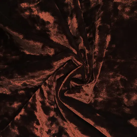 1 Yard Stretch Crushed Velvet Fabric Rust Drapey Apparel Material 58/60"width {1}