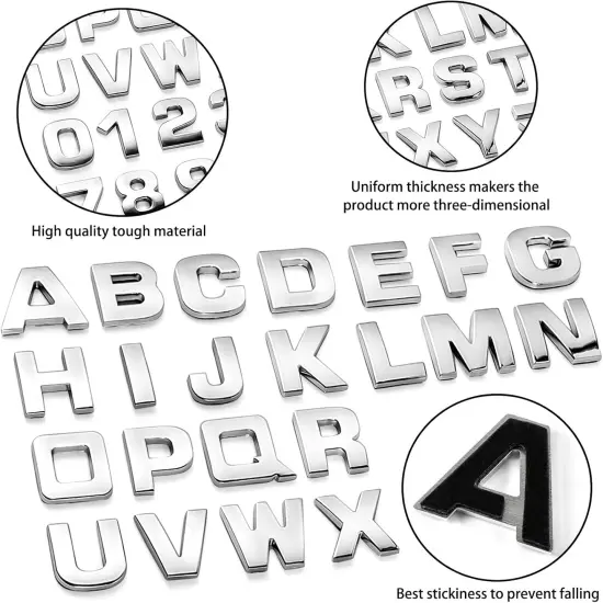 43Pcs Car Emblem Letters Sticker DIY {3}