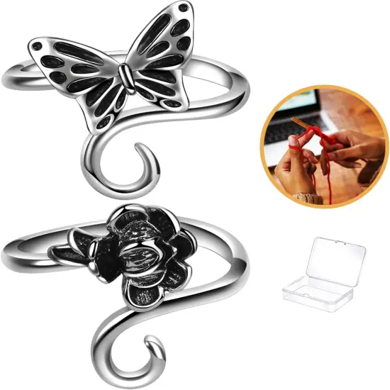 2 Pieces Crochet Rings {1}