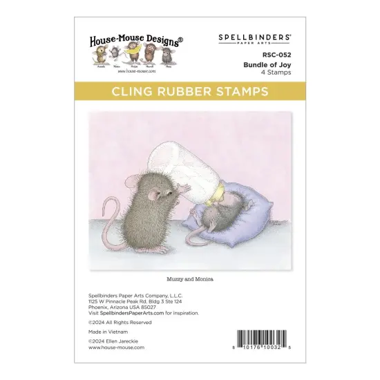 House Mouse Cling Rubber Stamp-Bundle Of Joy {1}