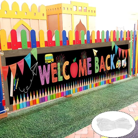 Welcome Back To School Banner - Multicolor {4}