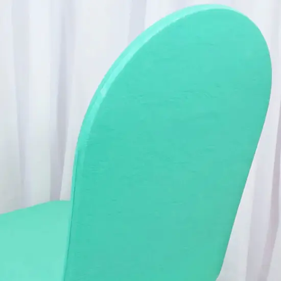 Tiff Blue or Aqua Blue Embossed Vintage Spandex Banquet Chair Cover {3}