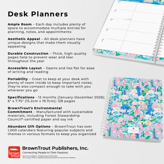 House of Turnowsky OFFICIAL | 2026 6x7.75 Inch Weekly Desk Planner | Foil Stamped Cover {6}