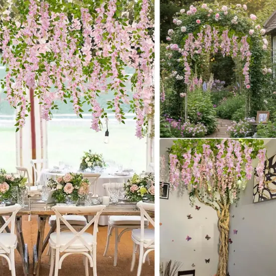 Fake Silk Hanging Flower Vines Greenery for Wedding Arch Party Baby Shower Outdoor {2}