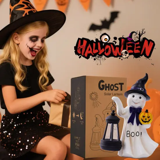 Halloween Decoration Ghost Solar Lantern {3}