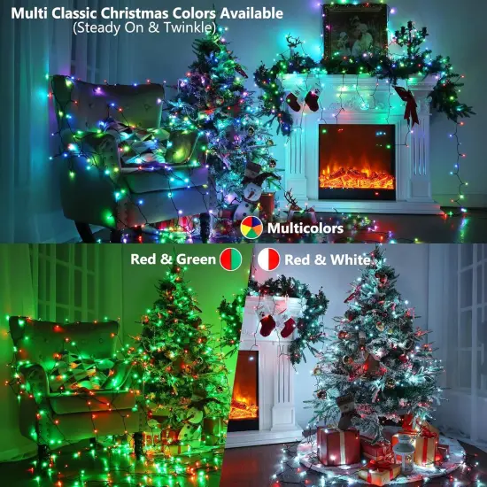 Color Changing Christmas String Lights with Remote - 33FT, 100 LED {3}
