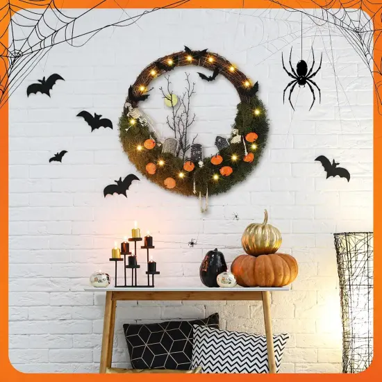 Halloween Skeleton Wreath {4}