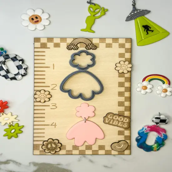 Abstract Daisy Drop Clay Cutter Set {1}