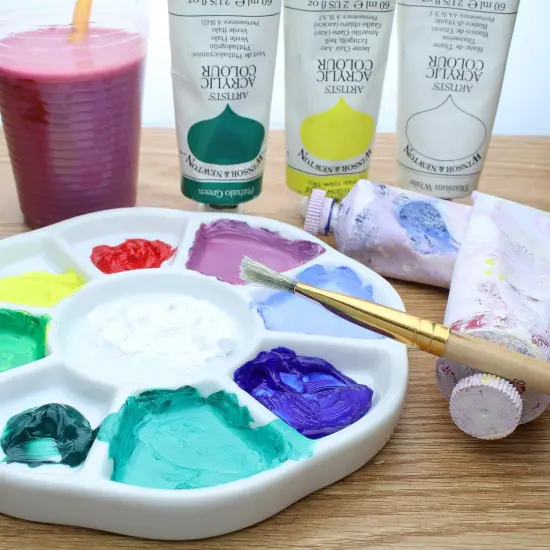 The Beadsmith Ceramic Mixing Palette, Sunflower Design Bead Tray, Arts & Crafts Accessories Organizer, 5.5' x 5.5' x .5', 9 Compartments (1 Palette) {2}