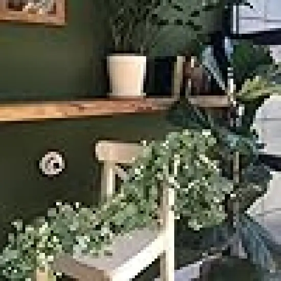 Artificial Eucalyptus Garland with Baby Breath Faux Realistic Silver Dollar {4}