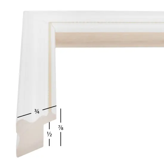 9x27 Picture Frame, Stratton 0.75 Inch Wood Moulding, Wall Display Frame for Art, Posters, or Photos by wallsthatspeak White Gold {3}