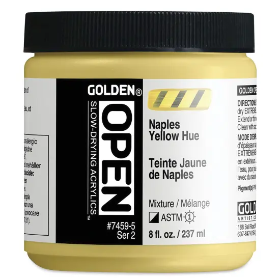 Golden Open Acrylics - Naples Yellow Hue, 8 oz Jar {2}