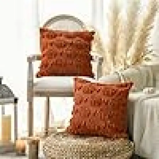 Pumpkin Heart Caramel Throw Pillow Covers {4}