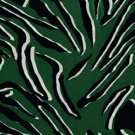 1 Yard Brushed DTY Zebra Print Knit Fabric 170 GSM, 58/60&Prime; Wide Polyester Spandex Blend HUNTER {1}