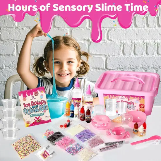 Ice Cream Slime Kit for Girls {4}