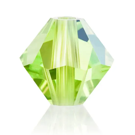 Preciosa 6mm Czech Crystals Bicone Rondelle Beads, 36pcs Limecicle AB {1}