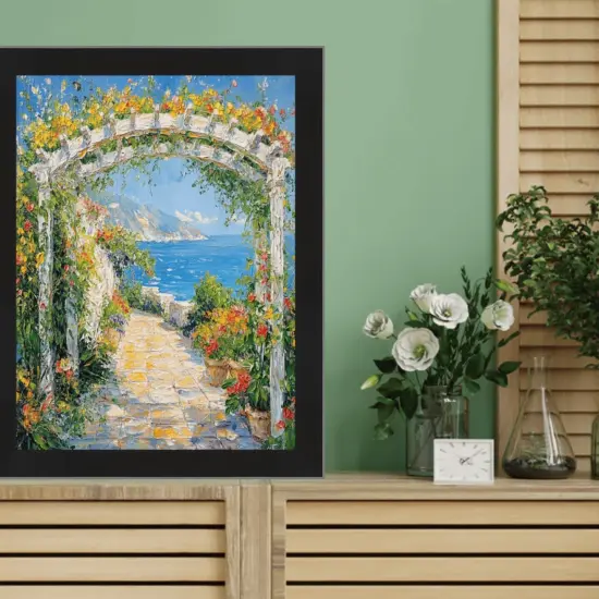 Simple Flat Matte Black Wood Picture Frame 28x28 frame {5}