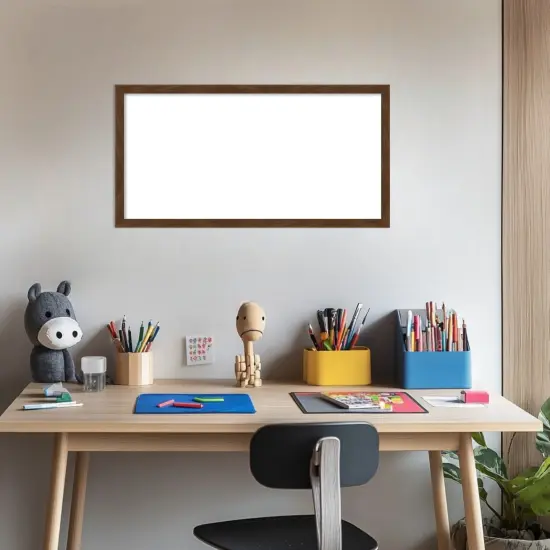Carlisle Narrow Framed Dry Erase Magnetic Board Brown {5}