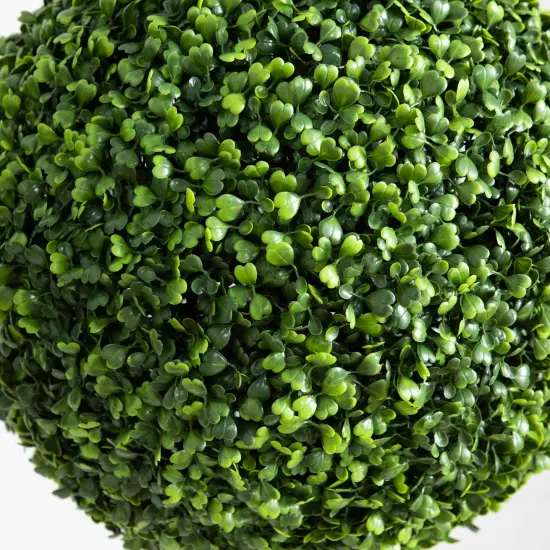 Nearly Natural Boxwood Ball Topiary Artificial Outdoor Plants - 14" - Set of 2 Green {7}