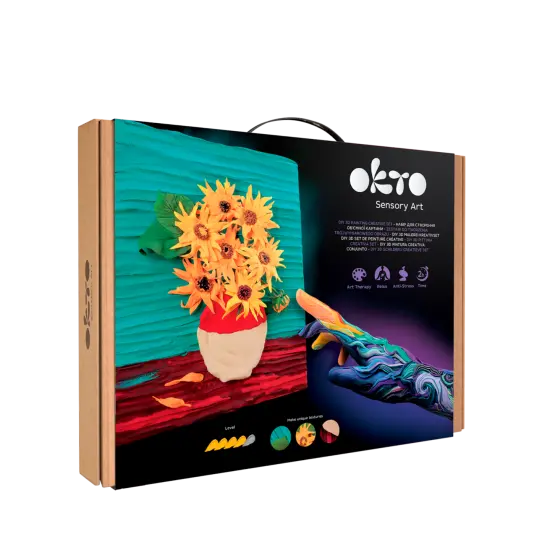 OKTO Sensory Art 3D Painting &ldquo;Sunflowers&rdquo; &ndash; 11.8&rdquo; x 15.7&rdquo; Canvas Kit {1}