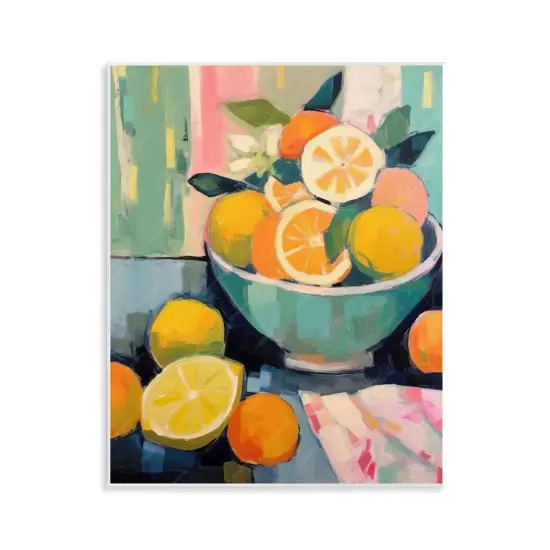 Stupell Industries Orange & Lemon Bowl Wall Plaque Art Design by LSR Design Studio {1}
