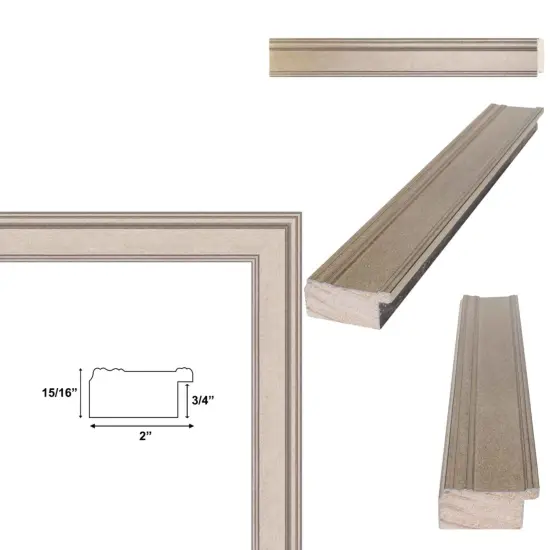 Contemporary Silver Leaf Picture Frame 15x15 frame {2}