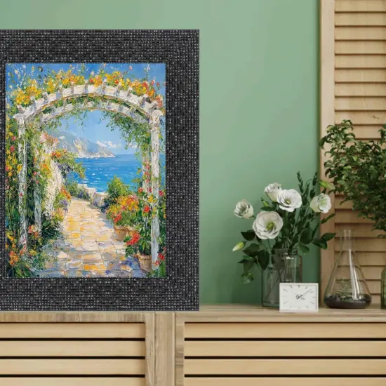 Modern Retro Glossy Black Glitter Picture Frame 19x27 frame {5}