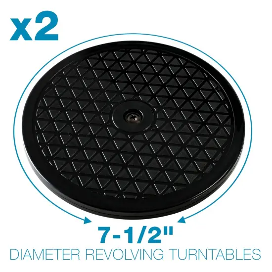 Portable Hobby Dual Airbrush Spray Booth Kit with Exhaust Extension Hose (Extends up to 5.6 Feet) and 7.5 in. Diameter Revolving Turntable {3}