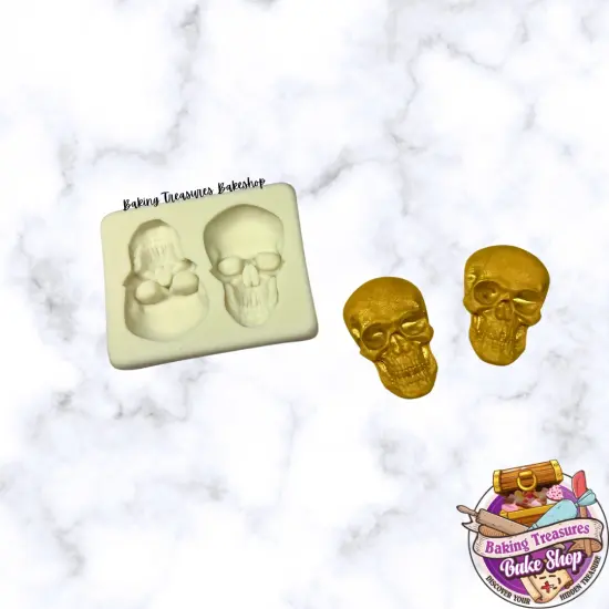 Skeleton Head Skull Silicone Mold {2}