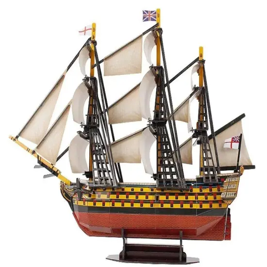 Model Ship Kit - HMS Victory Battleship. Papercraft 3D Puzzle {1}