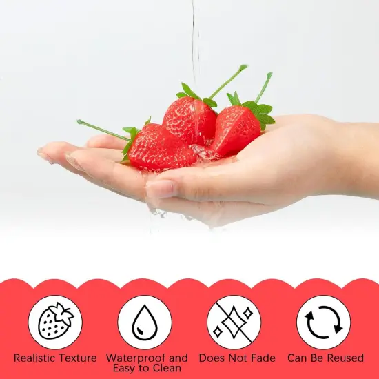 150 Pcs Artificial Strawberries {4}