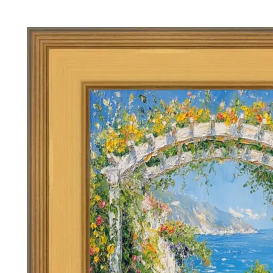 Wide Gold Leaf Flat Panel Picture Frame 12x12 frame {2}