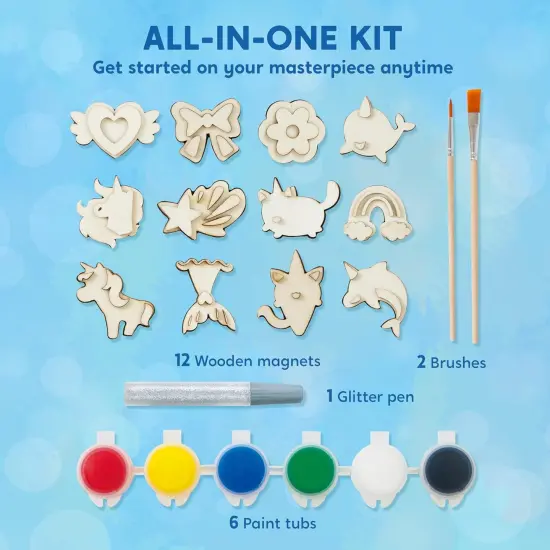 12 pcs Fantasy Wooden Magnets {2}