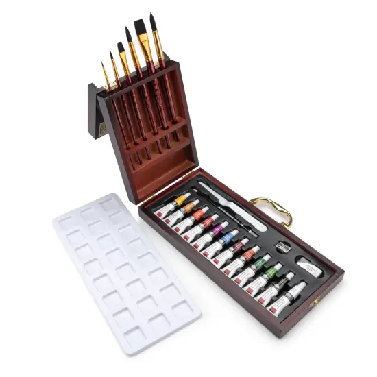 RSET-WAT2020 | Essentials&trade; 24pc Watercolor Painting Long Handle Travel Art Set {5}