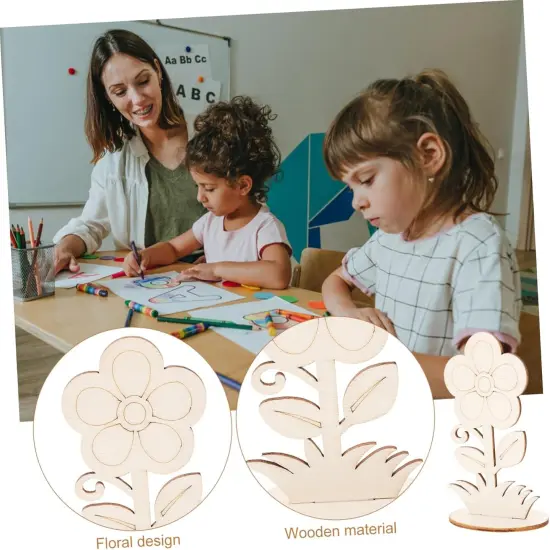 Unfinished Wooden Flower Cutouts & Crafts {3}