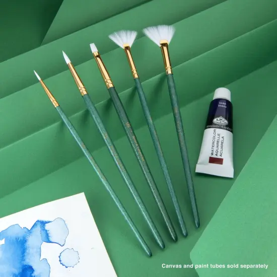RSET-9141 | 5pc White Taklon Variety Brush Set {3}