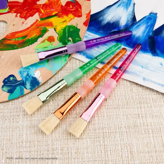 BK674 | Big Kid's Choice&trade; Lil' Grippers&trade; 4pc Bristle Chubby Flat Brush Set {2}