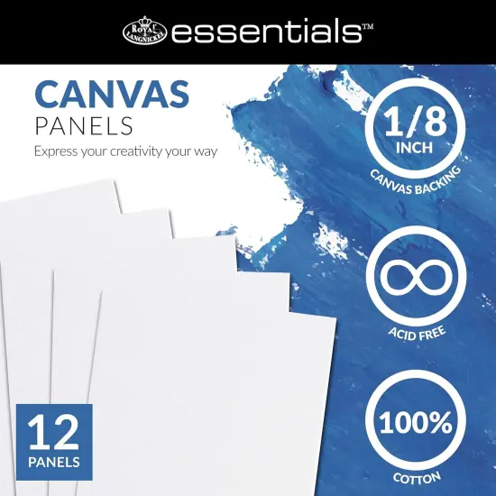 CNVB-1216-12 | Royal & Langnickel Essentials 12" x 16" Art Canvas Panels, 12Pk {3}