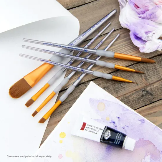RCC 409 | Crafter's Choice&trade; 7pc Brown Taklon Variety Brush Set {2}