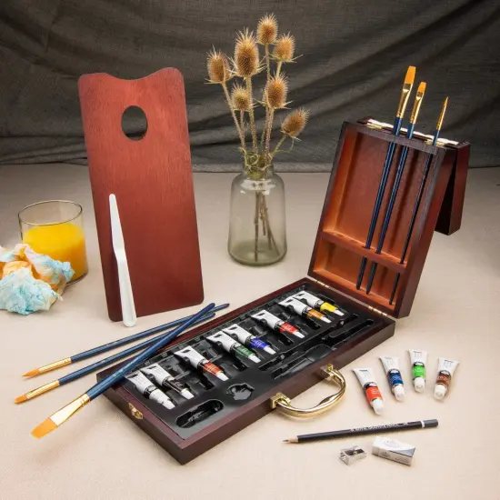 RSET-ACR2020 | Essentials&trade; 24pc Acrylic Painting Long Handle Travel Art Set {3}