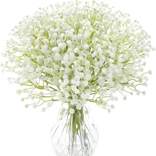 Babys Breath Artificial Flowers,30 Pcs White Gypsophila Greenery Sprays,Real Touch Flowers for Wedding Bouquets Centerpieces Floral Arrangements and Decorations {1}