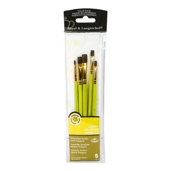 RSET-9120 | 5pc Camel Hair Shader Brush Set {1}