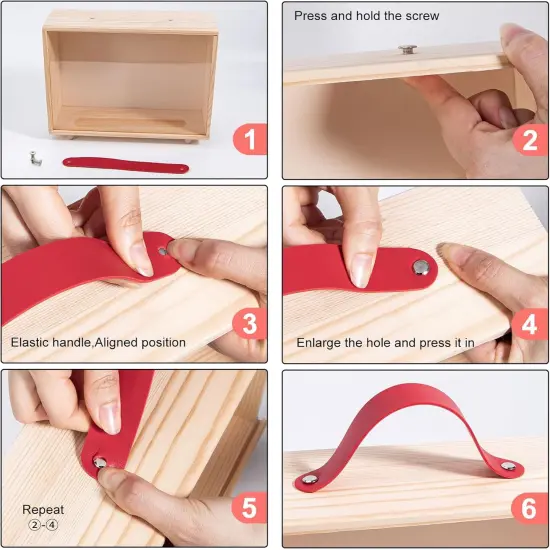 Wooden Display Case for Collectibles, Wood Gift Box Storage Container with Handle and Slide Acrylic Lid, Shadow Box Unfinished Rustic Desktop Box for Dolls, Collections 10.4'' x 3.6'' x 8'' {3}