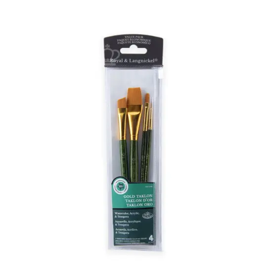 RSET-9144 | 4pc Golden Taklon Variety Brush Set {1}