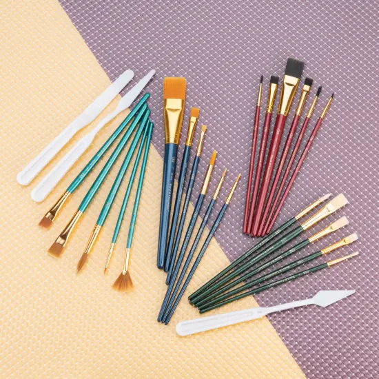 RSET-9258 | All Media 25pc Combo Variety Artist Brush Set {2}