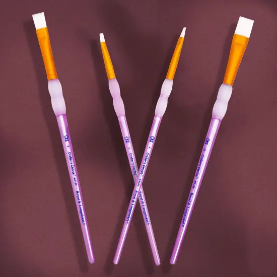 RCC 221 | Crafter's Choice&trade; 4pc White Taklon Shader Brush Set {2}