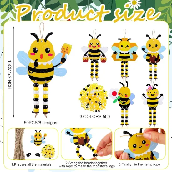 24 Sets Bee Sign Craft Kits Spring Crafts {3}