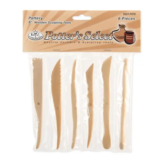 RSET-POT6 | 6pc 6" Wooden Sculpting Tools {1}
